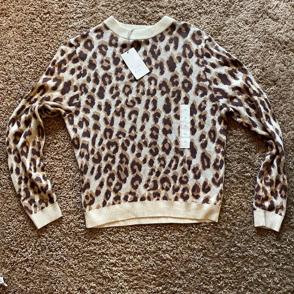 Target a new day Cheetah Print Sweater X-Small NWT
